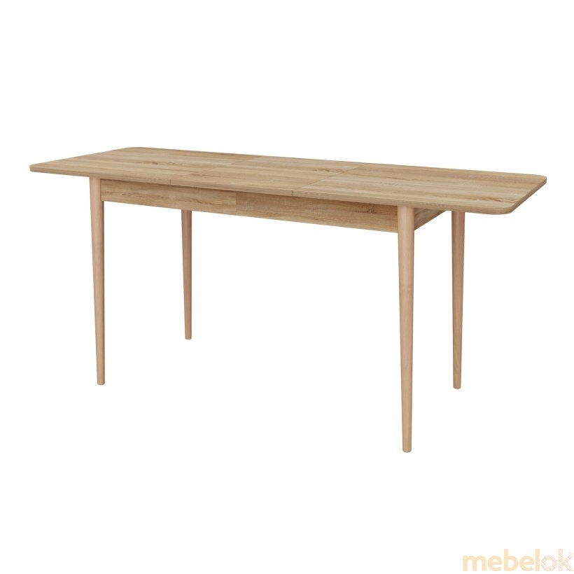 стіл з виглядом в обстановці (Раздвижной стол Неман МОНО прямоугольный Дуб сонома/Ольха)