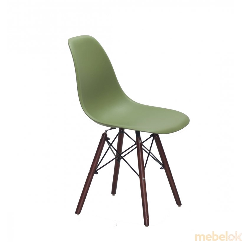 стул с видом в обстановке (Стул NIK W зеленый 31)