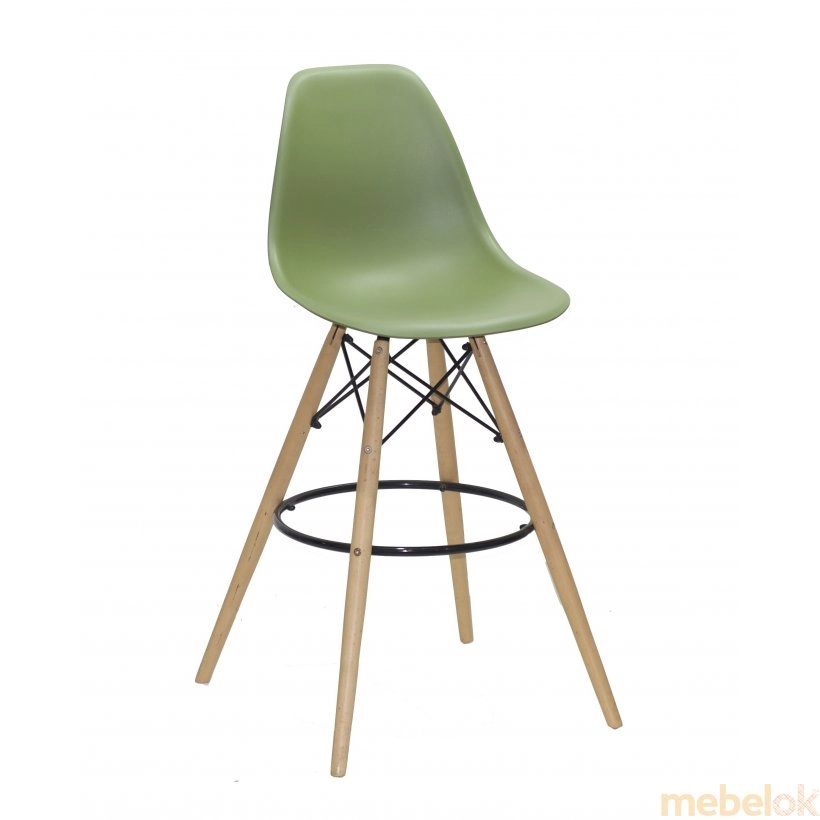 стілець з виглядом в обстановці (Стул NIK BAR 75 зелений 31)