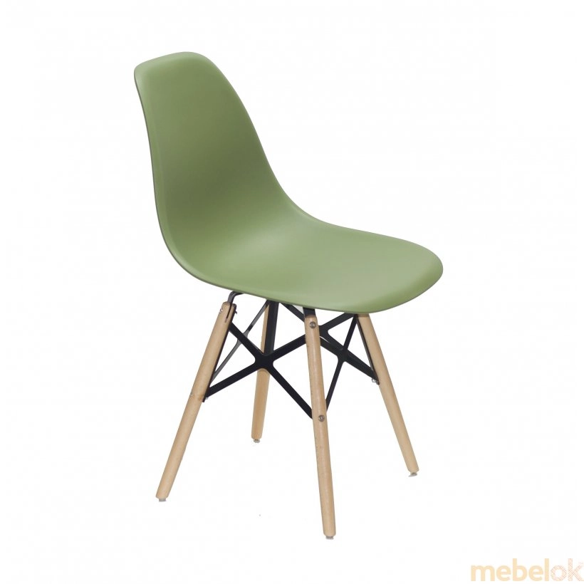 стул с видом в обстановке (Стул NIK XXL зеленый 31)