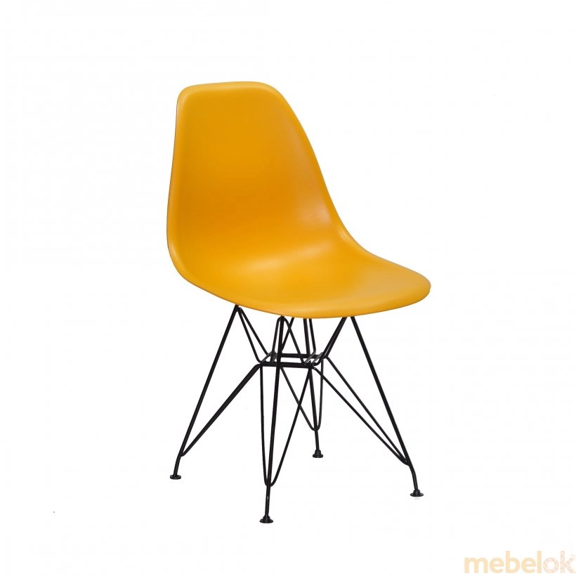 стілець з виглядом в обстановці (Стілець NIK BK-ML жовтий 18)