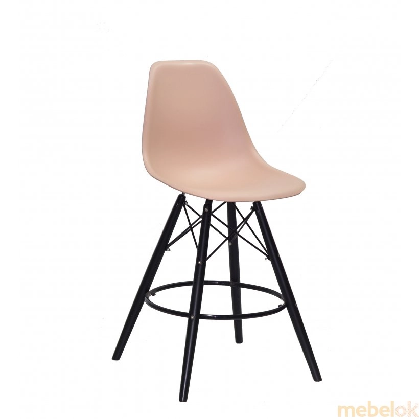 стул с видом в обстановке (Стул NIK BAR 65-BK розовый 65)