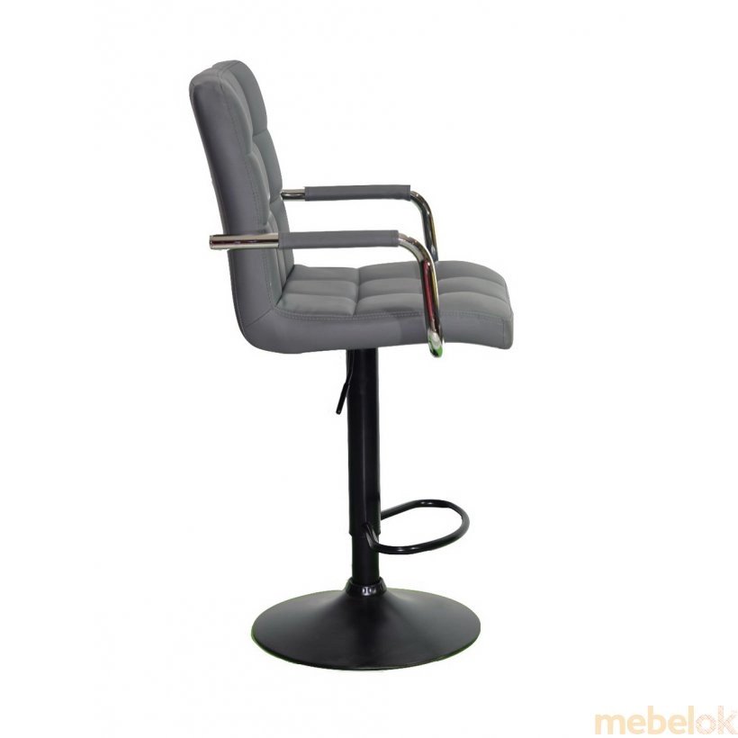 Кресло Augusto-ARM BAR BK - Base ЭК Серый 1001 від фабрики Onder Mebel  (Ондер Мебель)