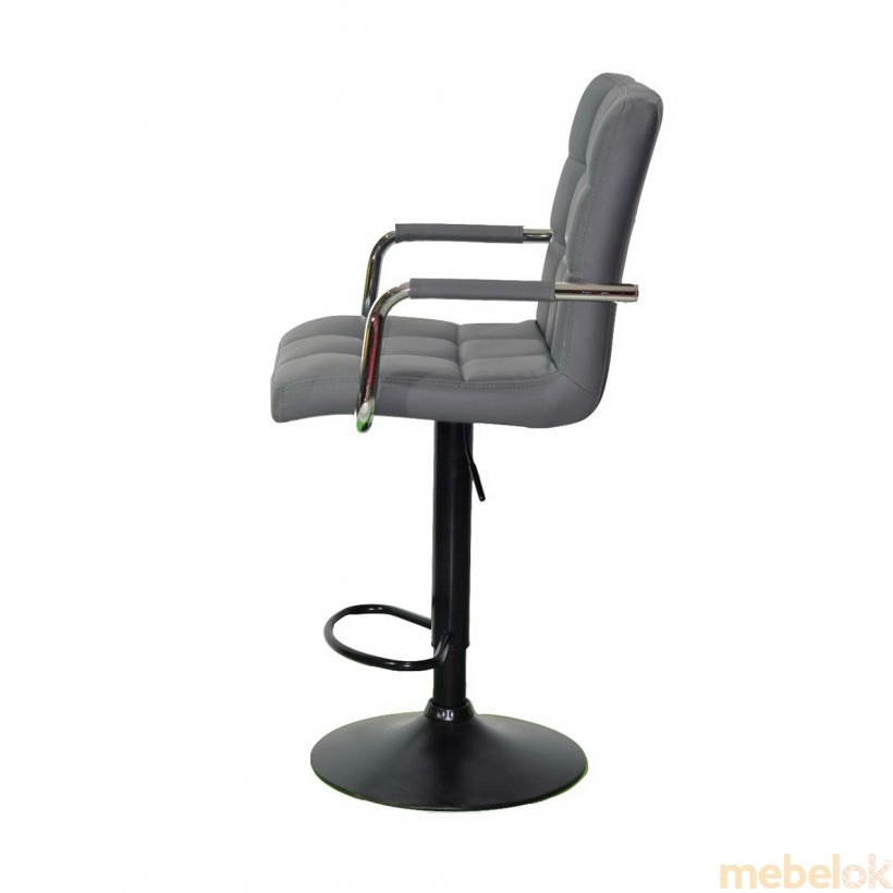 стілець з виглядом в обстановці (Кресло Augusto-ARM BAR BK - Base ЭК Серый 1001)