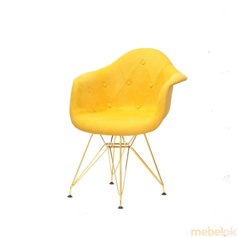 Кресло LEON SOFT GD-ML Ш-Л Желтый G-100 от фабрики Onder Mebel (Ондер Мебель)
