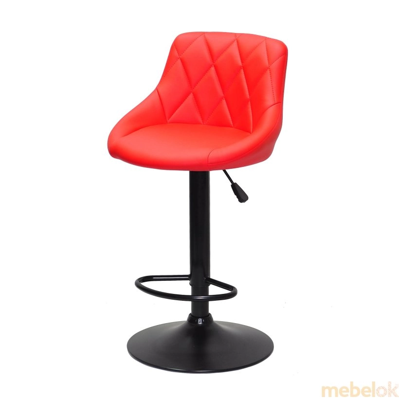 стул с видом в обстановке (Стул FORO 385  BAR BK - BASE ЭК красный 1007)