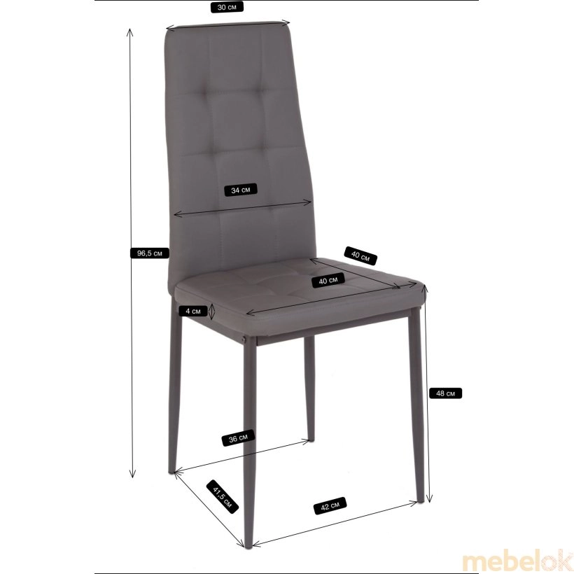 стілець з виглядом в обстановці (Стілець PIXEL BG ЕК чорний)