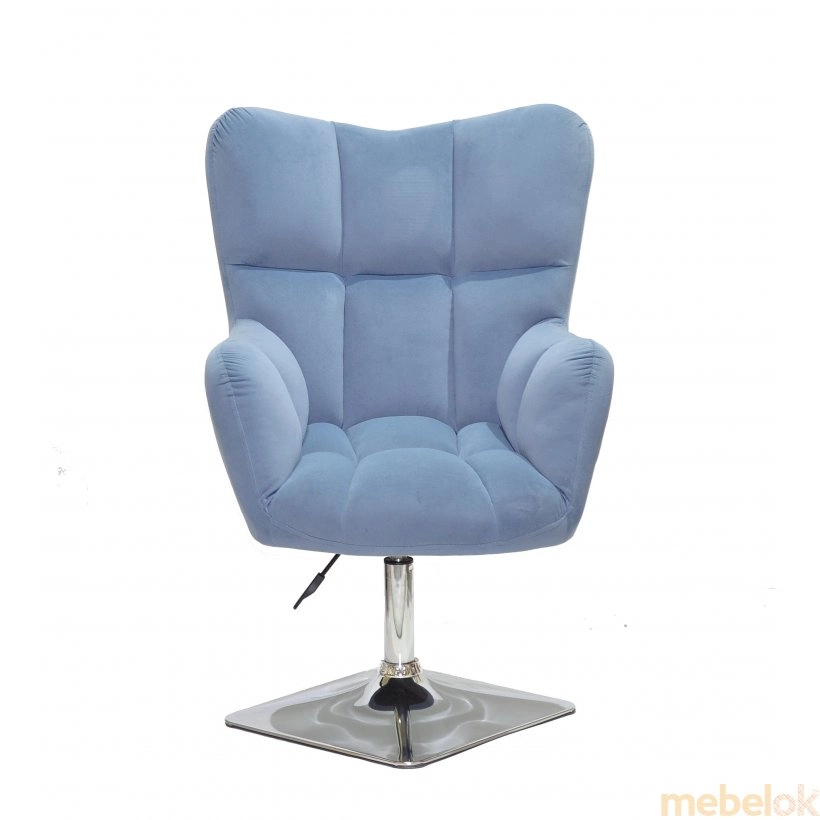 Крісло OLIVER 4-CH-BASE б-т синій B-1028 від фабрики Onder Mebel  (Ондер Мебель)