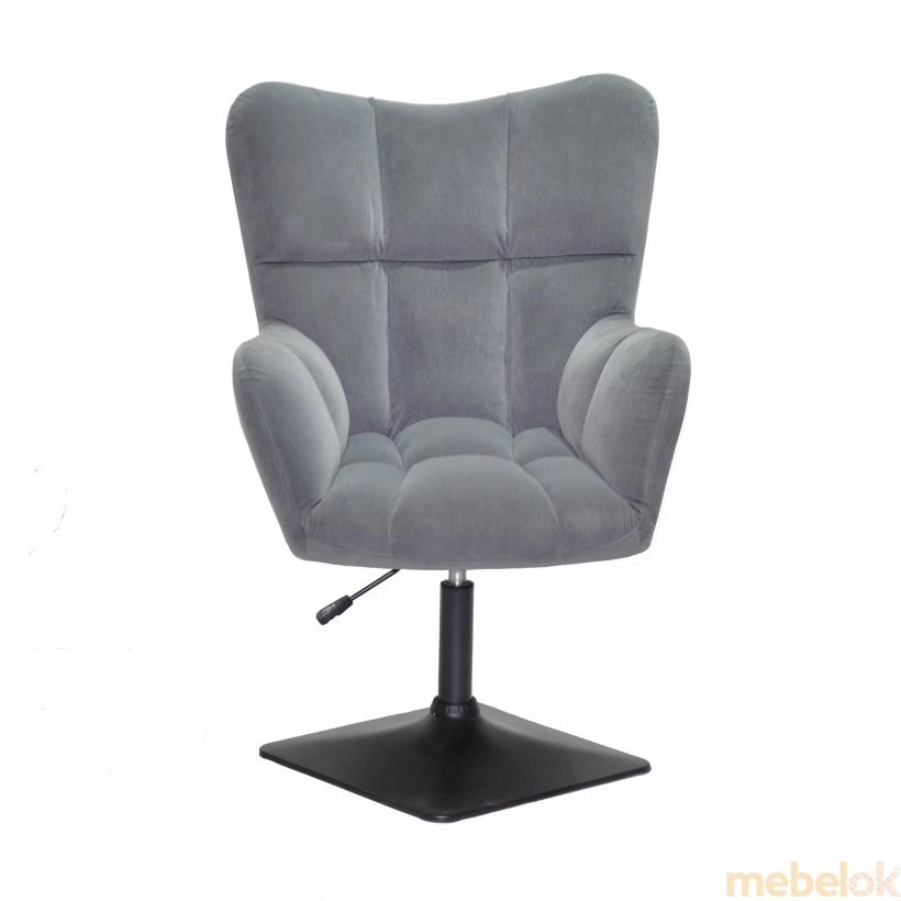 Кресло OLIVER 4 - BK - BASE Б-Т серый B-1004 от фабрики Onder Mebel (Ондер Мебель)
