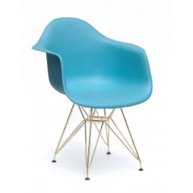 Кресло LEON GD-ML голубой 52