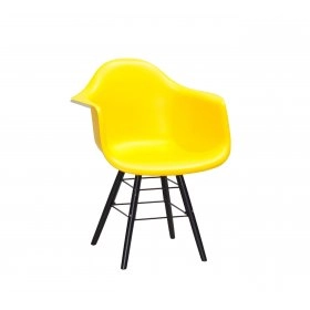 Кресло LEON Q-BK желтый 12