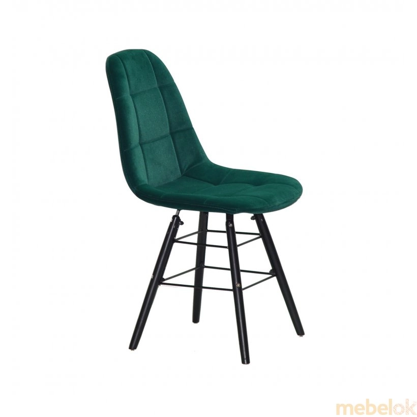 стул с видом в обстановке (Стул PETER Q-BK Б-Т зеленый B-1003)