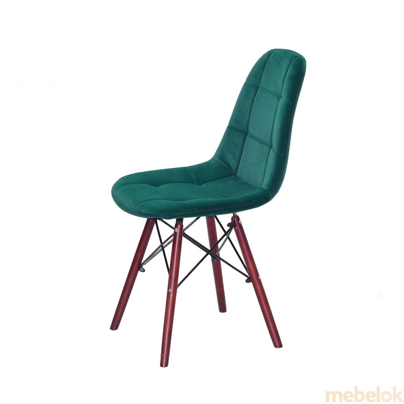 стул с видом в обстановке (Стул PETER W Б-Т зеленый B-1003)