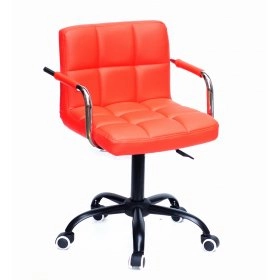 Кресло Arno-ARM BK - Office экокожа Красный 1007