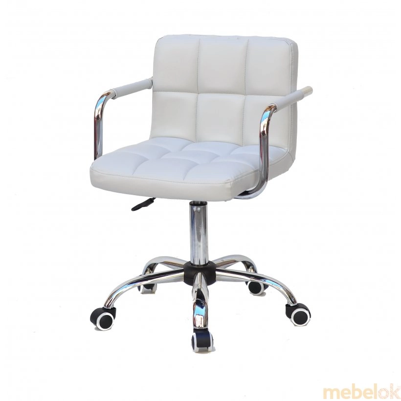 стул с видом в обстановке (Кресло Arno-ARM CH-Office экокожа серый 1008)