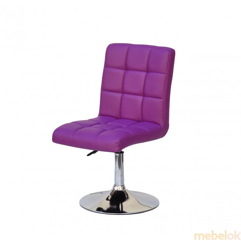 стул с видом в обстановке (Стул Augusto CH - BASE экокожа пурпур 1010)