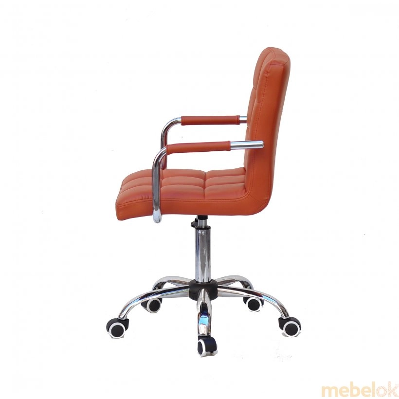 стілець з виглядом в обстановці (Крісло Augusto-ARM CH-Office екокожа коричневий 1014)