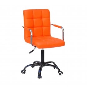 Кресло Augusto-ARM BK-Office экокожа оранж 1012