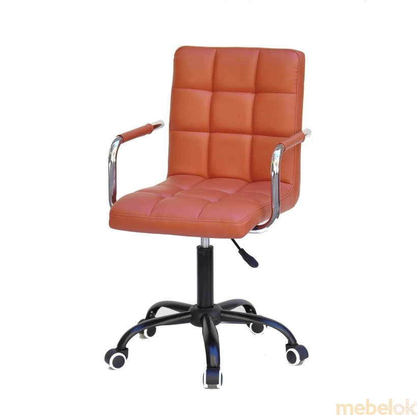 Кресло Augusto-ARM BK-Office экокожа коричневый 1014 от фабрики Onder Mebel (Ондер Мебель)