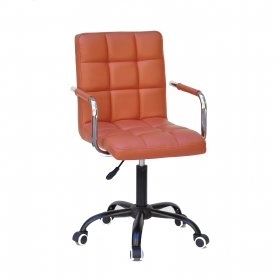 Кресло Augusto-ARM BK-Office экокожа коричневый 1014