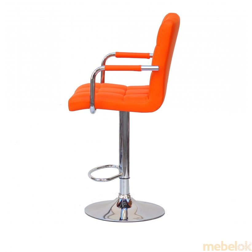 стілець з виглядом в обстановці (Стілець Augusto-STYLE BAR CH - BASE екокожа оранж 1012)