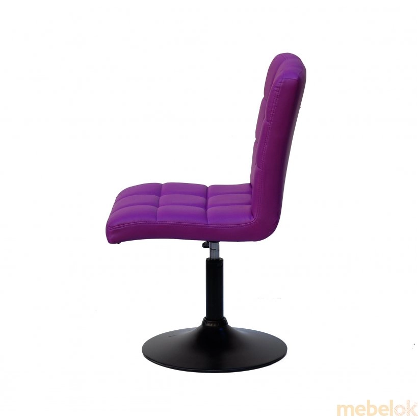 стілець з виглядом в обстановці (Стілець Augusto BK - BASE екокожа пурпур 1010)