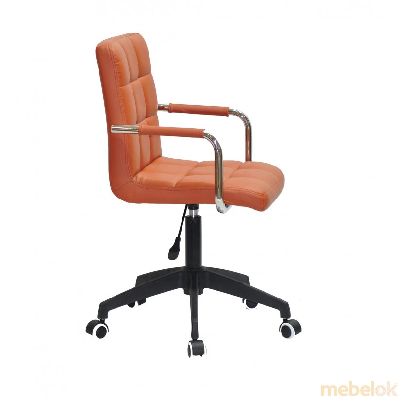 стул с видом в обстановке (Кресло AUGUSTO-ARM BK-Modern Office экокожа коричневый 1014)