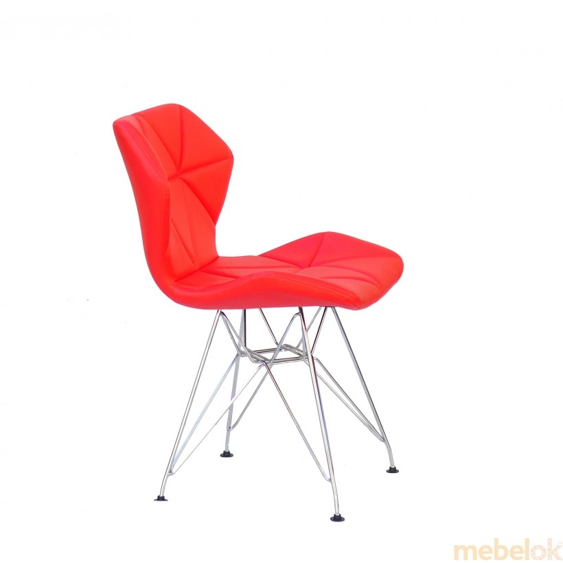 стілець з виглядом в обстановці (Стілець GREG CH-ML екошкіра червоний 1007)
