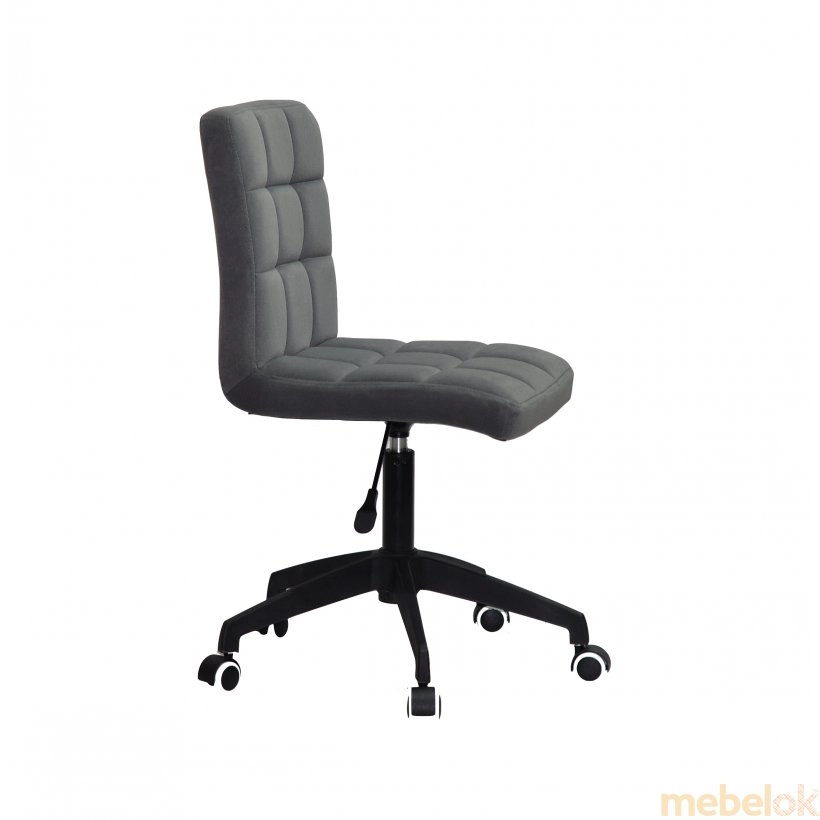стілець з виглядом в обстановці (Стілець AUGUSTO BK-Modern Office оксамит сірий B-1004)