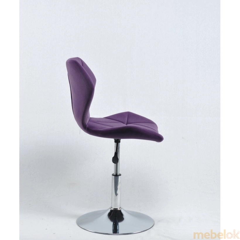 стілець з виглядом в обстановці (Стілець GREG CH-BASE оксамит пурпур B-1013)