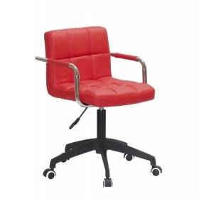 Кресло ARNO - ARM BK - Modern Office ЭК красный 1007