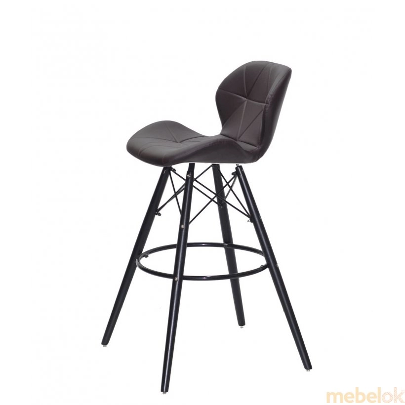 стілець з виглядом в обстановці (Стілець Invar - BK барний ЕК коричневий 80)