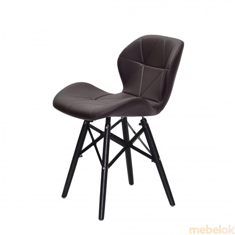 стул с видом в обстановке (Стул INVAR XXL-BK ЭК коричневый 80)
