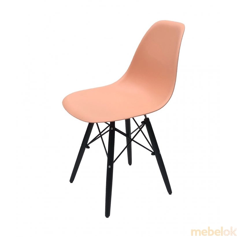 стілець з виглядом в обстановці (Стул NIK BK рожевий 64)