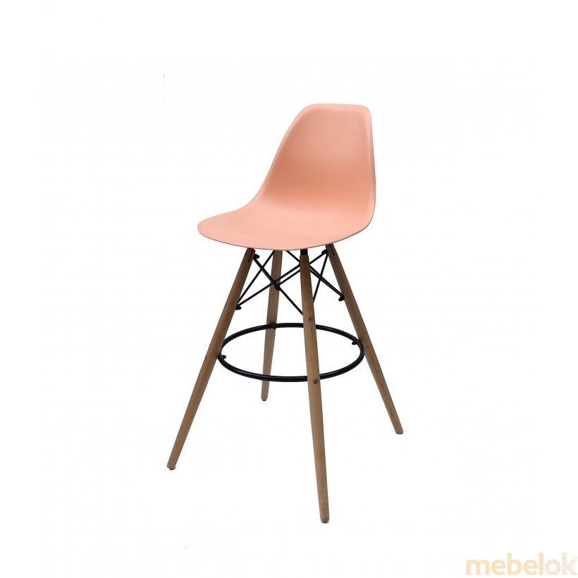 стілець з виглядом в обстановці (Стілець Nik BAR 75 рожевий 64)
