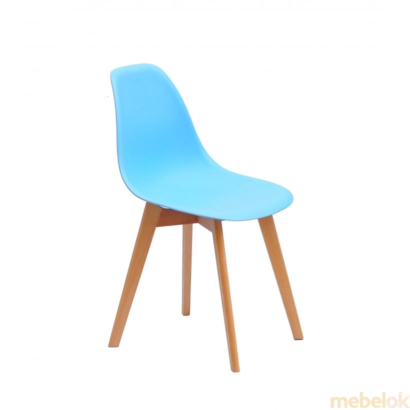 стул с видом в обстановке (Стул NIK D голубой 50)