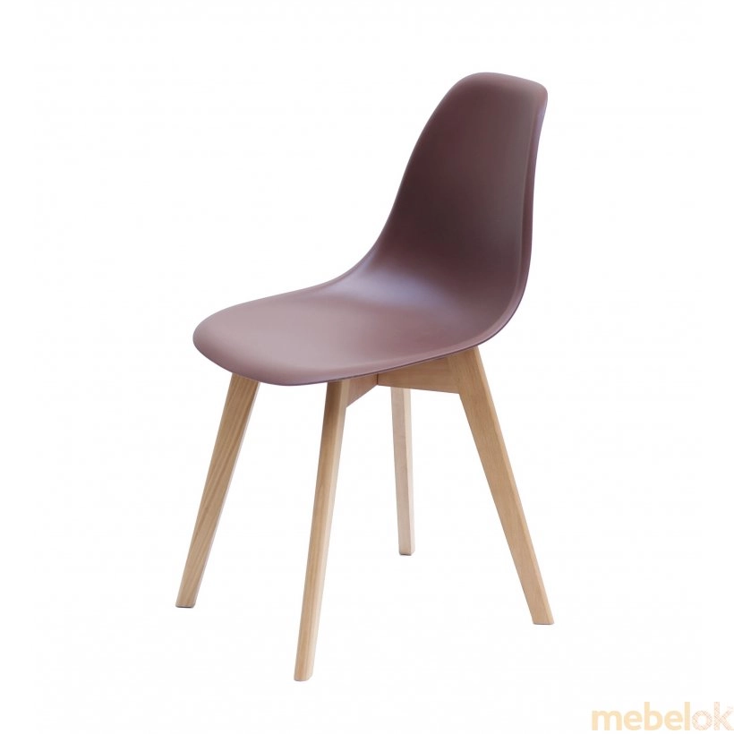 стул с видом в обстановке (Стул NIK D коричневый 120)