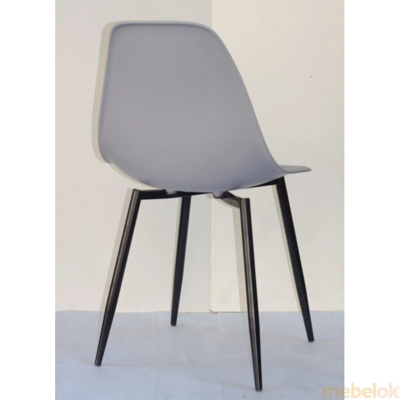 стілець з виглядом в обстановці (Стілець Nik Metal-BK сірий 35)