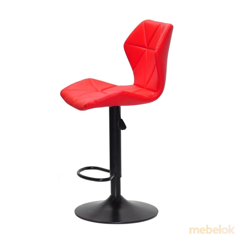 стул с видом в обстановке (Стул TORINO 385 BAR BK - BASE ЭК красный 1007)