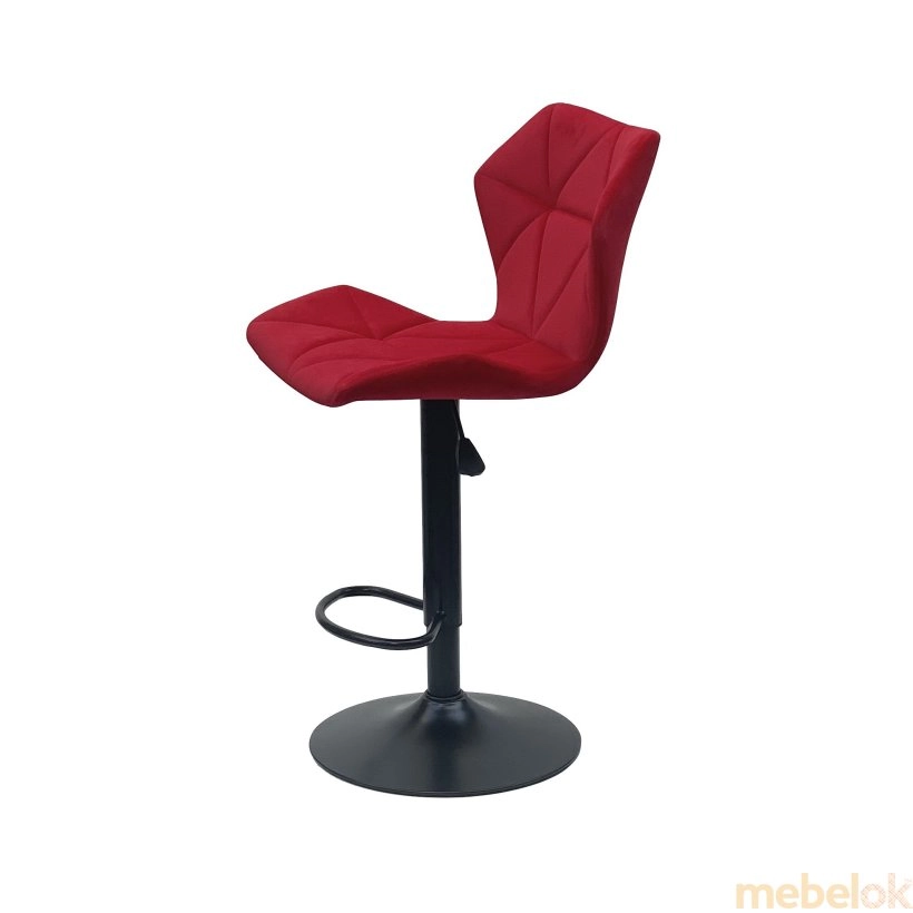 стул с видом в обстановке (Стул TORINO 385 BAR BK - BASE Б-Т красный B-1016)