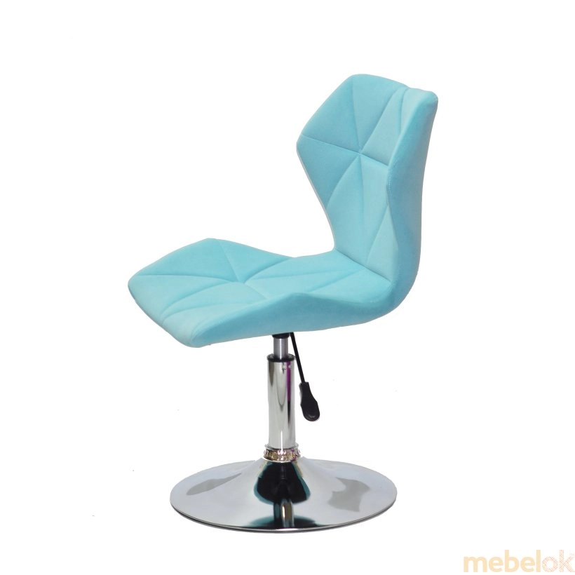 стул с видом в обстановке (Стул TORINO 385 CH - BASE Б-Т голубой B-1019)
