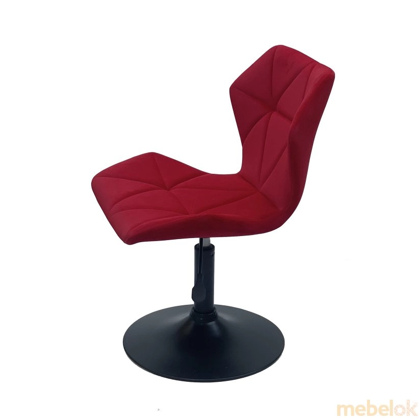 стул с видом в обстановке (Стул TORINO 385 BK - BASE Б-Т красный B-1016)