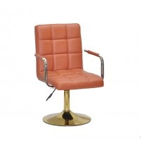 Кресло AUGUSTO - ARM Gold Base ЭК коричневый 1014
