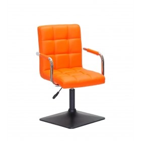 Кресло AUGUSTO - ARM 4 - BK - BASE ЭК оранж 1012