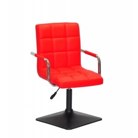 Кресло AUGUSTO - ARM 4 - BK - BASE ЭК красный 1007