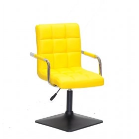 Кресло AUGUSTO - ARM 4 - BK - BASE ЭК желтый 1006