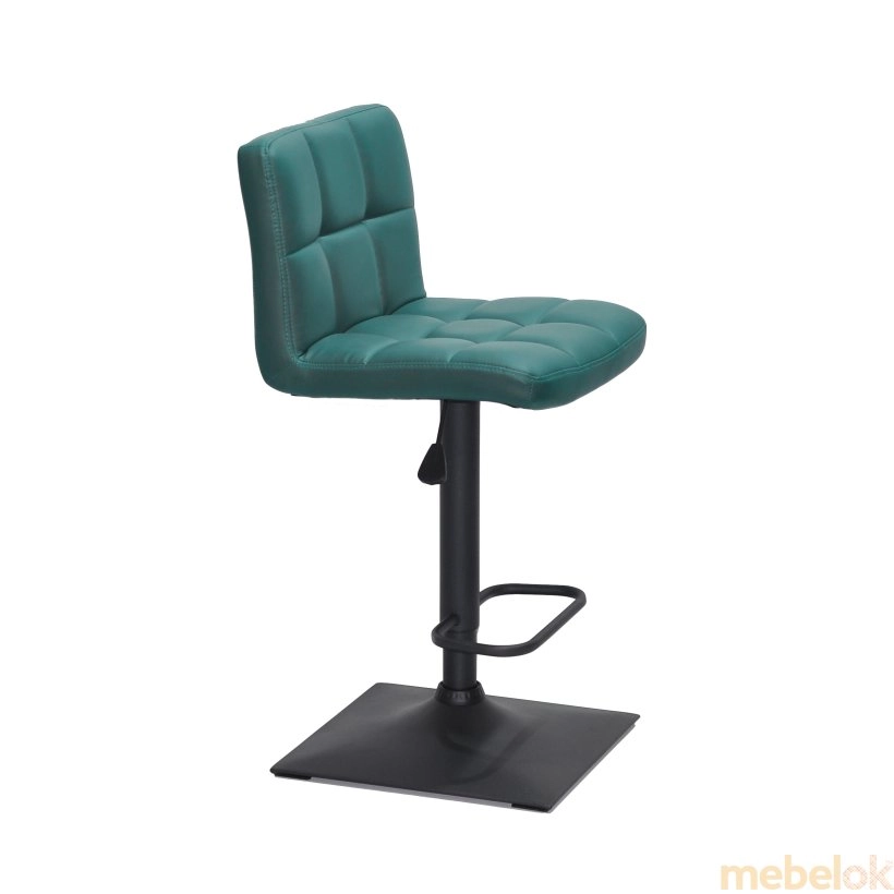 стілець з виглядом в обстановці (Стул ARNO BAR 4BK - BASE ЭК зеленый 1002)