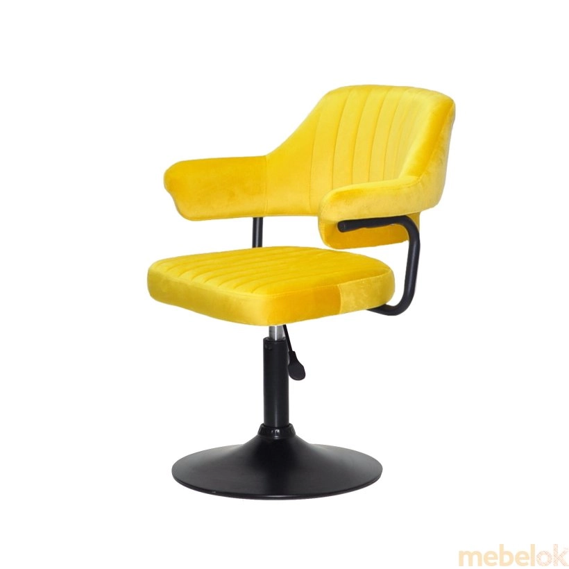 Кресло JEFF BK - BASE Б-Т желтый B-1027 от фабрики Onder Mebel (Ондер Мебель)