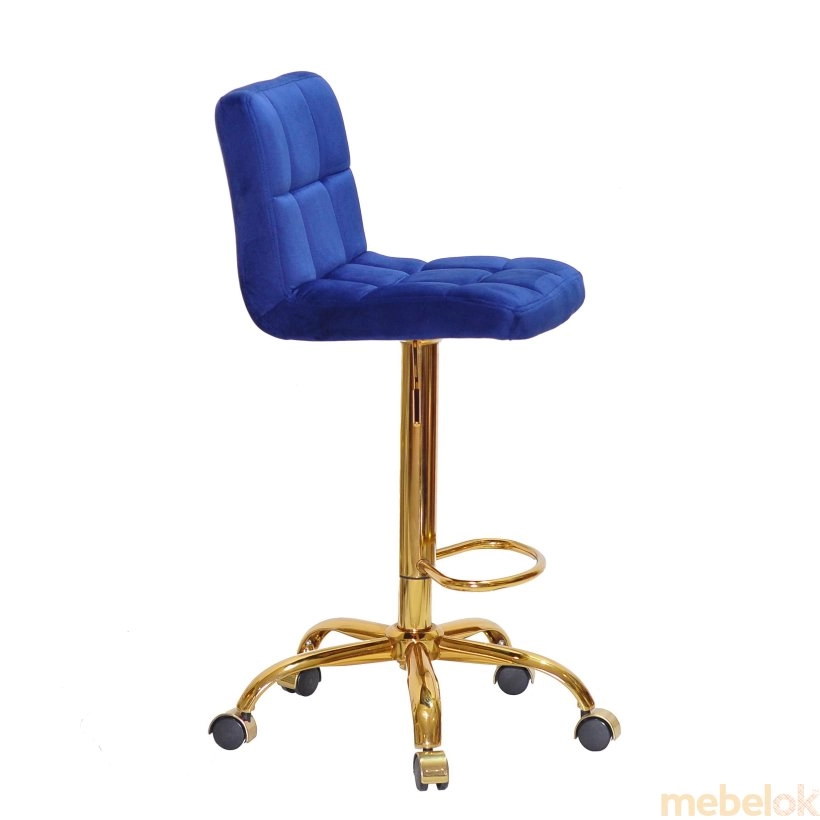 стул с видом в обстановке (Стул ARNO BAR GD - Office Б-Т синий B - 1026)