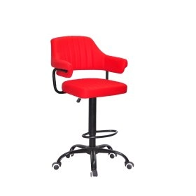 Кресло JEFF BAR BK - Office ЭК красный 1007